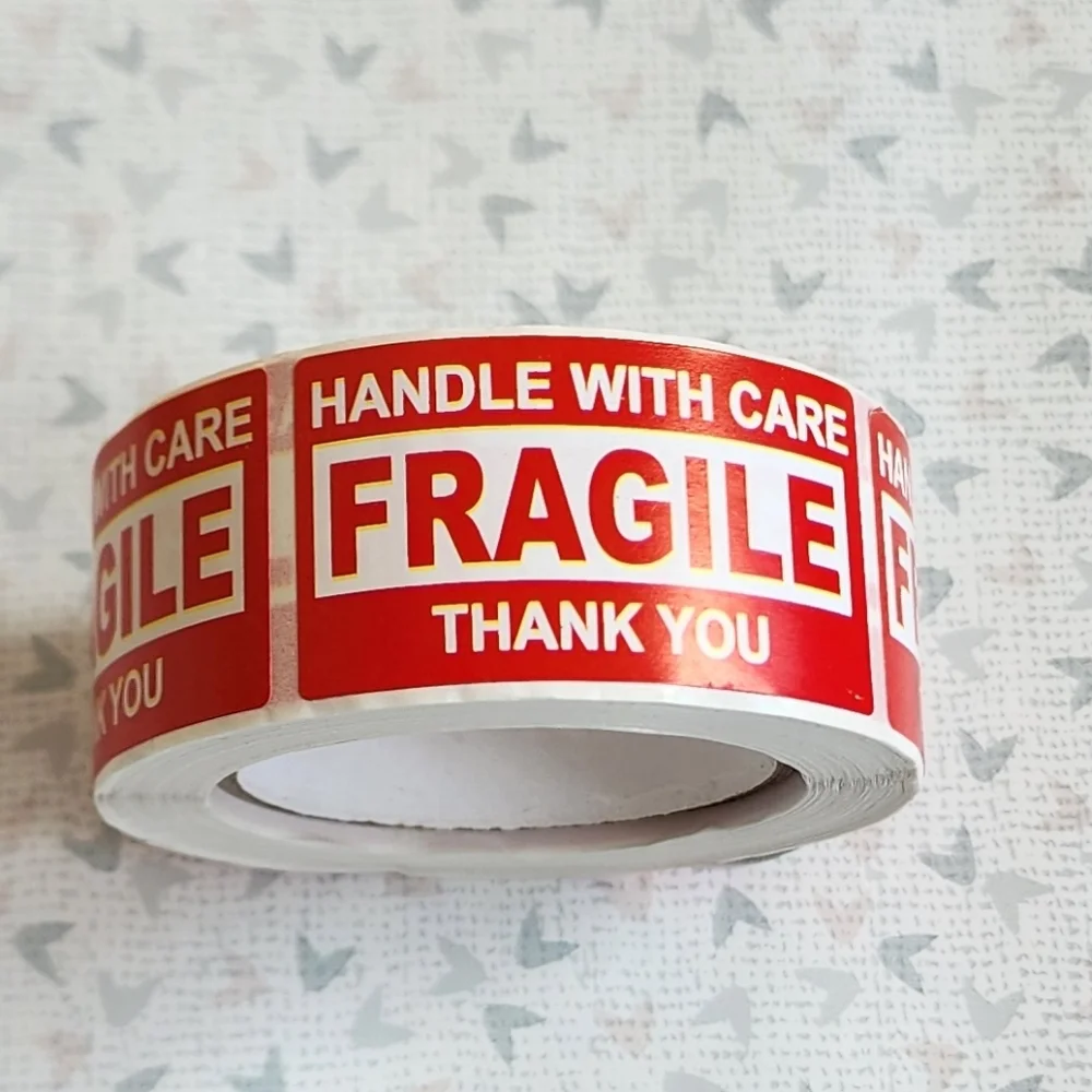 600 Stickers Fragile stickers roll, Do not Bend
